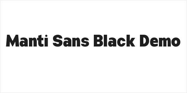 Manti Sans Black Demo Logo