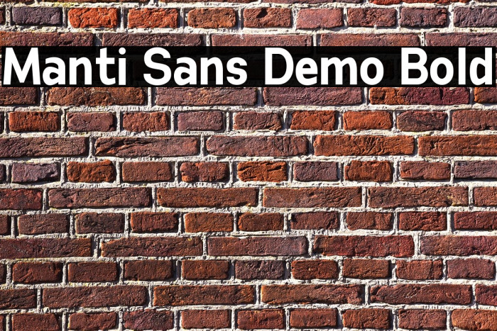 Manti Sans Demo Bold Font examples
