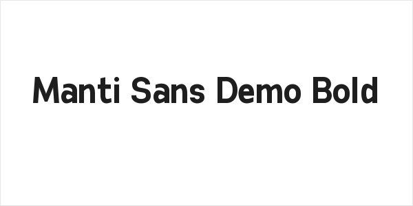 Manti Sans Demo Bold Logo