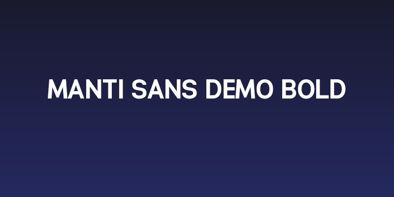 Manti Sans Demo Bold Social Header
