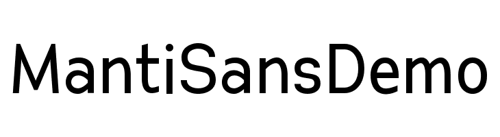 Manti Sans Demo 字体