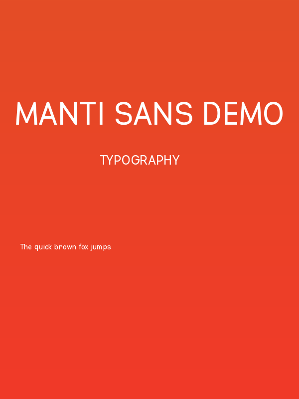 Manti Sans Demo Poster