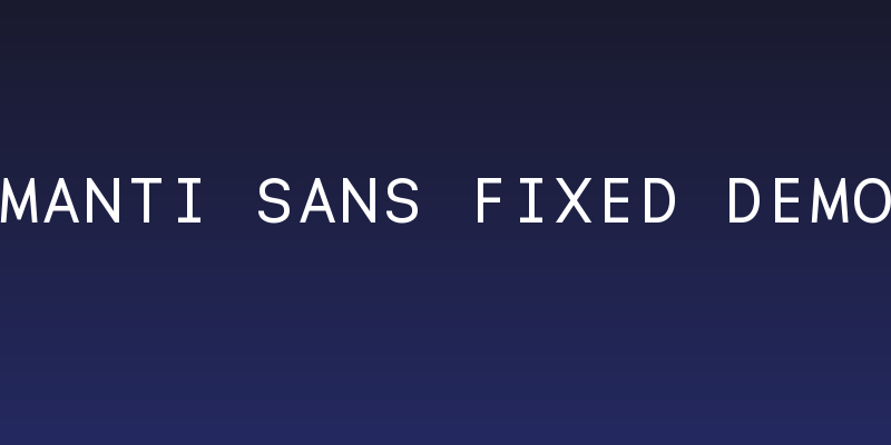 Manti Sans Fixed Demo Social Header