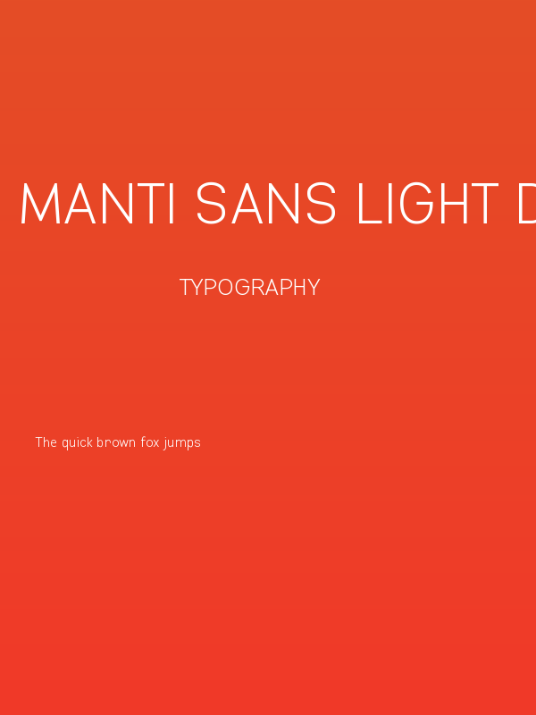 Manti Sans Light Demo Poster