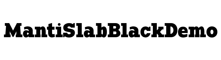 Manti Slab Black Demo  les polices de caractères gratuit tlcharger