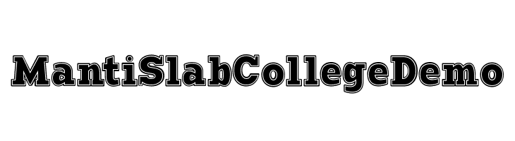 Manti Slab College Demo  les polices de caractères gratuit tlcharger