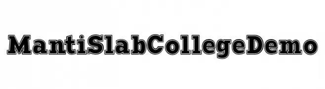 Manti Slab College Demo  تنزيل الخطوط