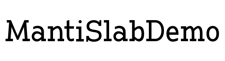 Manti Slab Demo  Free Fonts Download