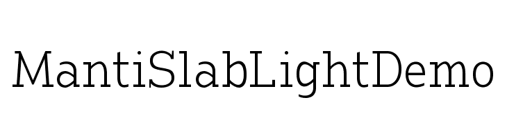 Manti Slab Light Demo  Frei Schriftart Herunterladen