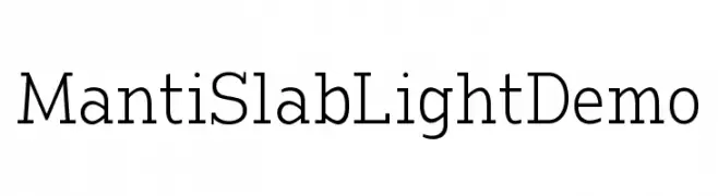 Manti Slab Light Demo  Frei Schriftart Herunterladen