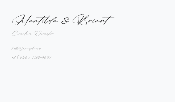 Mantilda & Briant Business Card