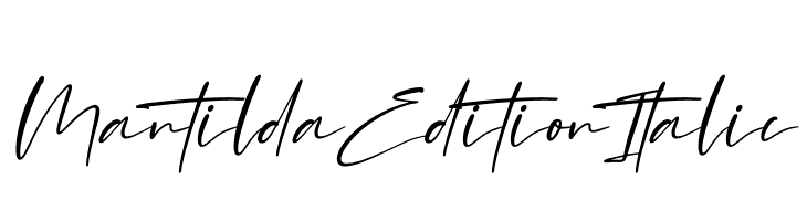 Mantilda Edition Italic  Скачать бесплатные шрифты