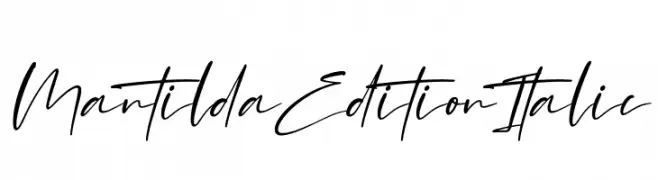 Mantilda Edition Italic  Free Fonts Download