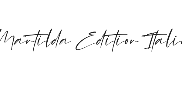 Mantilda Edition Italic Logo