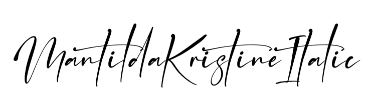 Mantilda Kristine Italic  font caratteri gratis