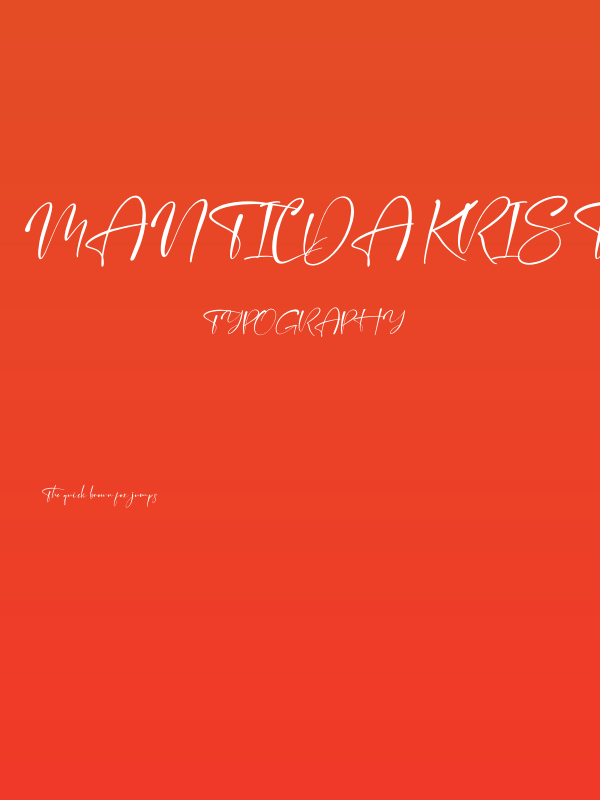 Mantilda Kristine Italic Poster