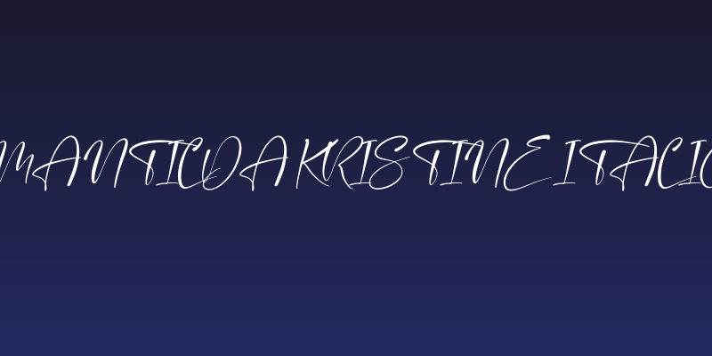 Mantilda Kristine Italic Social Header