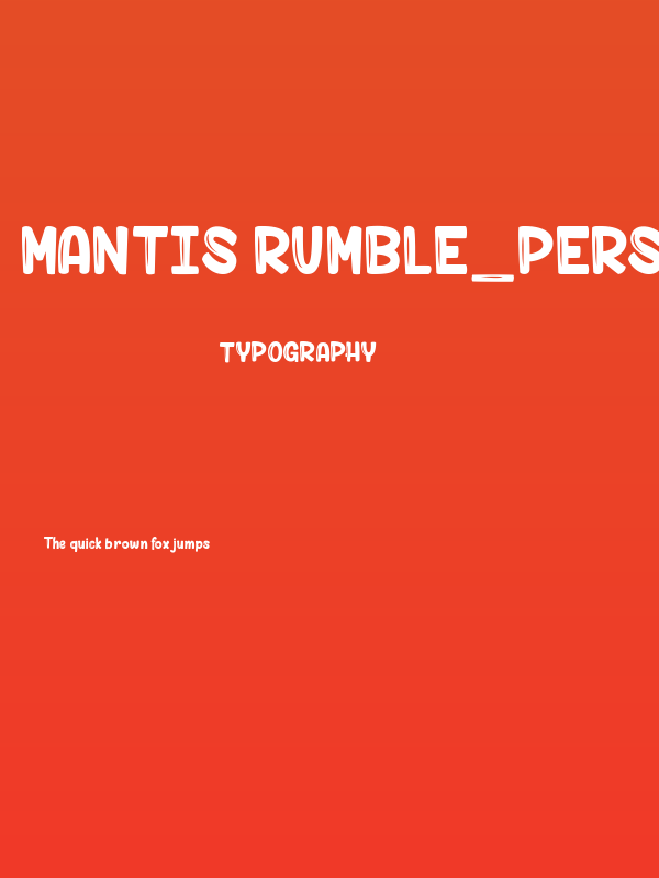 Mantis Rumble_PersonalUseOnly Poster