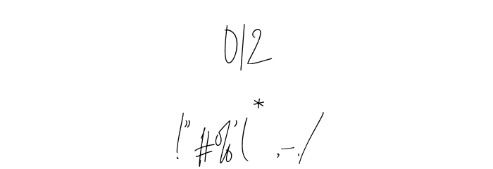 Manttera Font OTHER CHARS