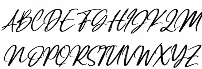 Manttilda Italic Schriftart Groß