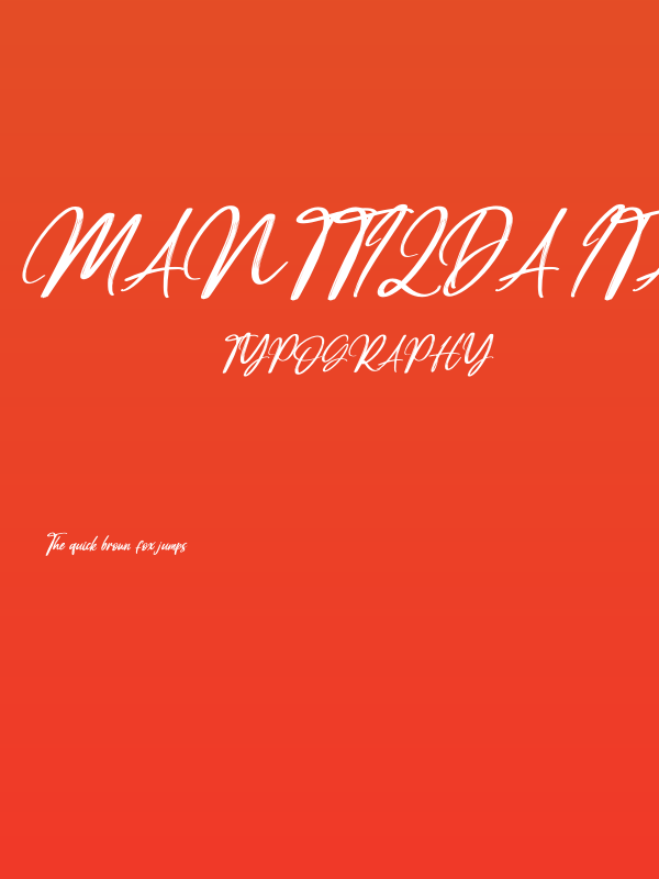 Manttilda Italic Poster