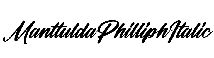 Manttulda Philliph Italic  フリーフォントのダウンロード