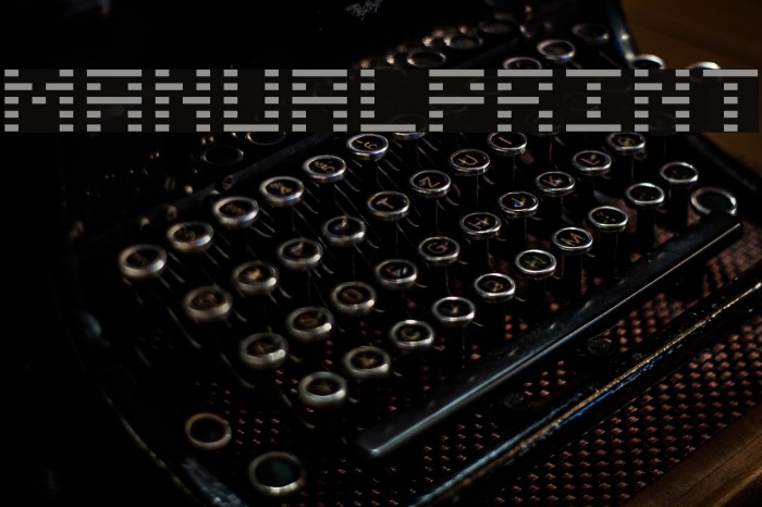 ManualPrint フォント examples