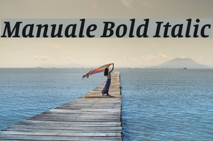 Manuale Bold Italic Font examples