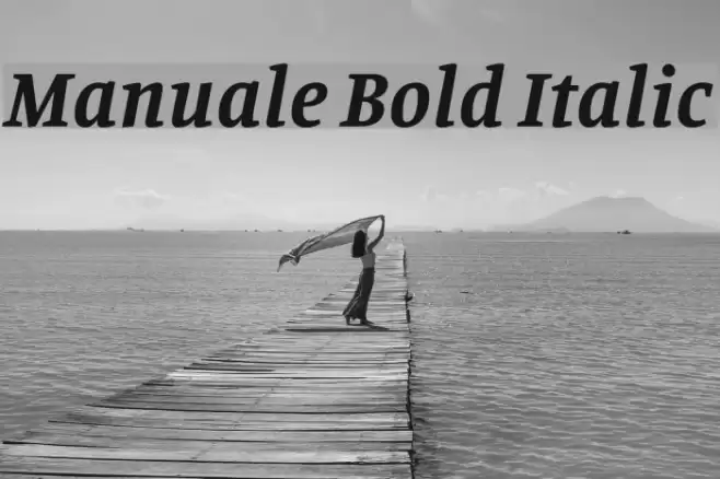 Manuale Bold Italic Fonte examples