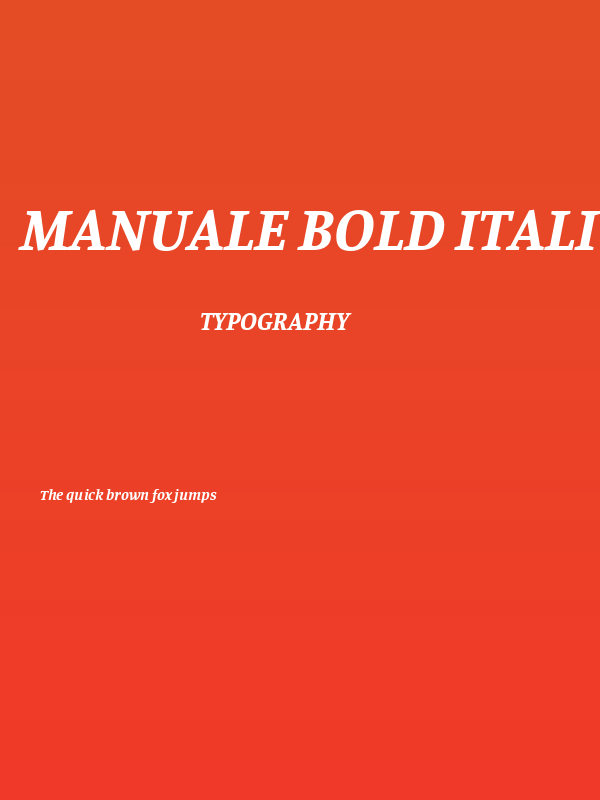 Manuale Bold Italic Poster