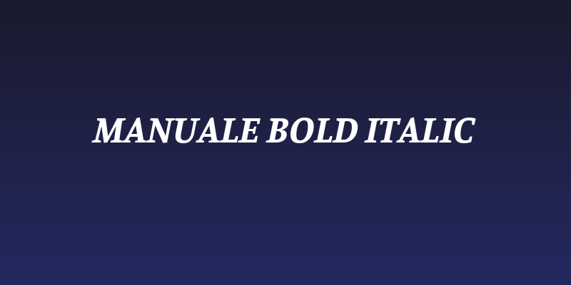 Manuale Bold Italic Social Header