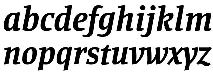 Manuale Bold Italic Font LOWERCASE