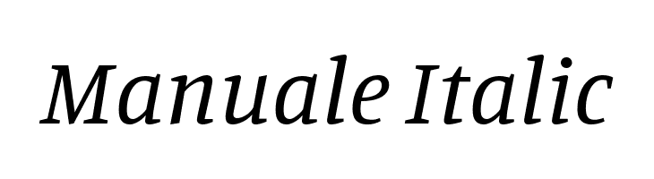 Manuale Italic Font