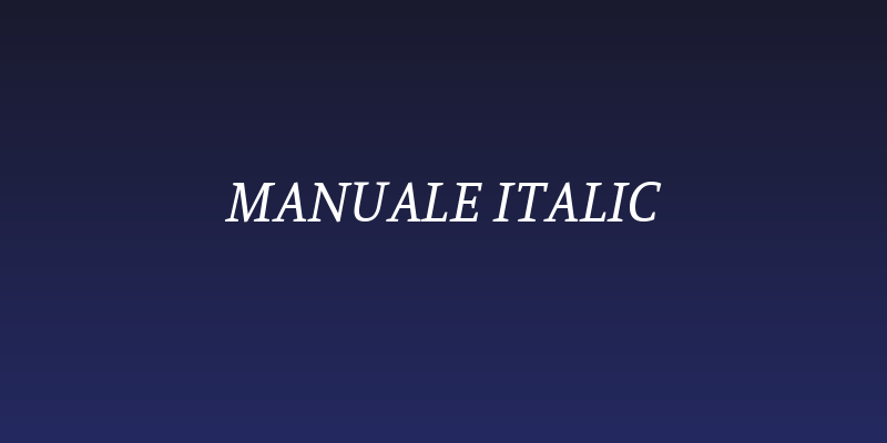 Manuale Italic Social Header