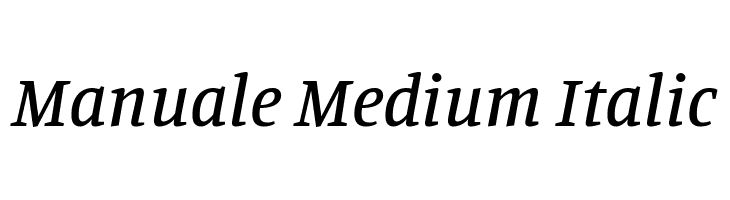 Manuale Medium Italic Font