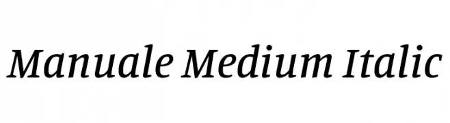 Manuale Medium Italic  नि: शुल्क फ़ॉन्ट्स डाउनलोड