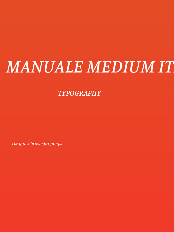 Manuale Medium Italic Poster