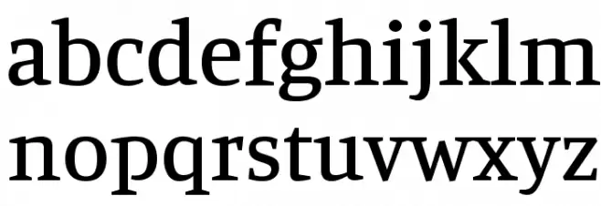 Manuale Medium Schriftart Kleinbuchstaben