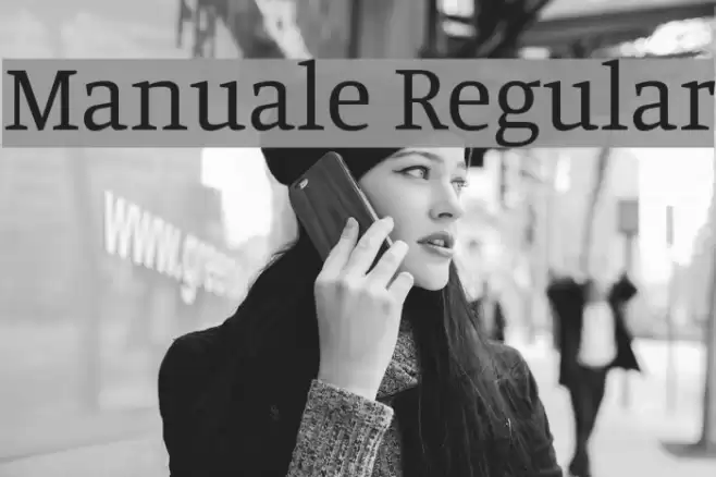 Manuale Regular Font examples