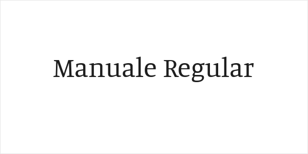 Manuale Regular Logo