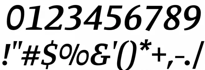 Manuale SemiBold Italic Font OTHER CHARS