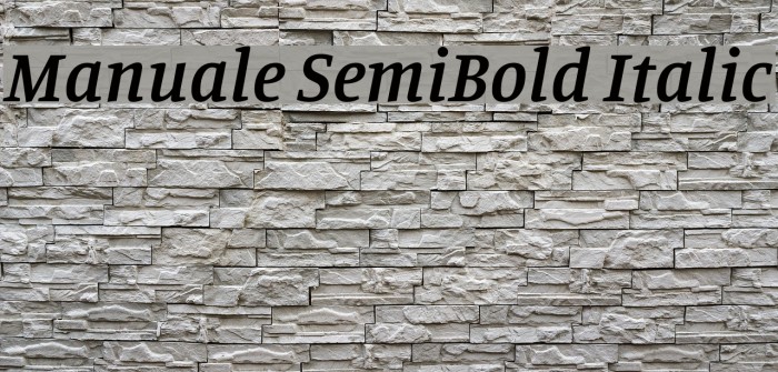 Manuale SemiBold Italic Font examples
