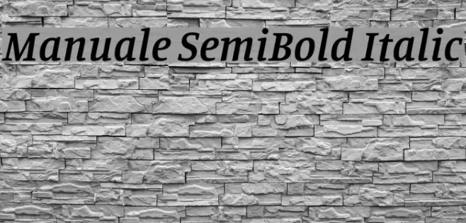 Manuale SemiBold Italic Font examples