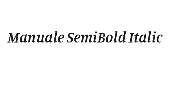 Manuale SemiBold Italic Logo