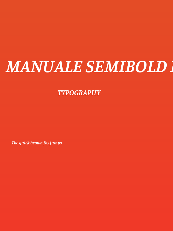 Manuale SemiBold Italic Poster