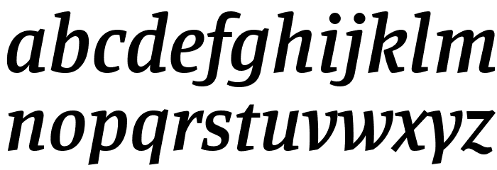 Manuale SemiBold Italic Font LOWERCASE