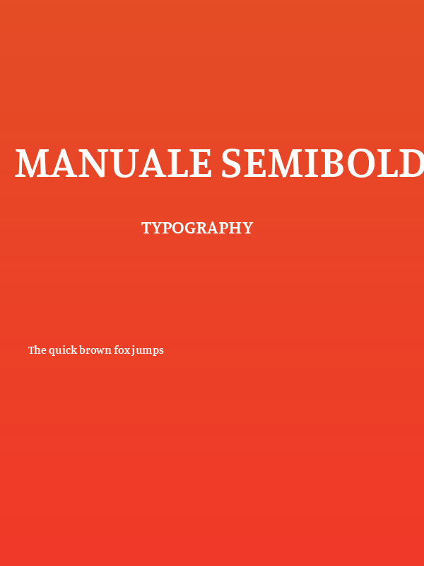 Manuale SemiBold Poster