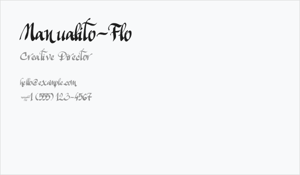Manualito-Flo Business Card
