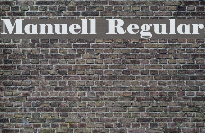 Manuell Regular Font examples