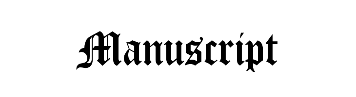 Manuscript Font